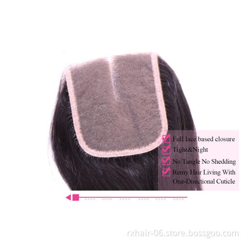 Closure 4X4 Brazilian Straight Closure Hair Raw Unprocessed Virgin Brazilian Hair